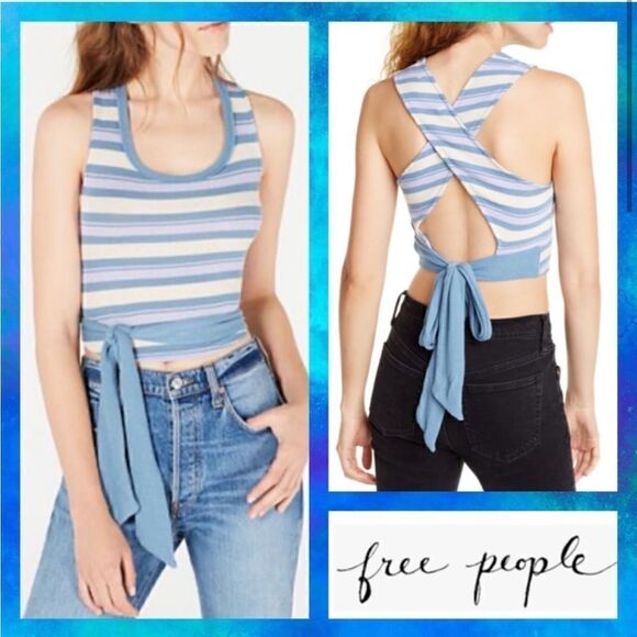 Free People Tops - NWT MSRP $58 Free People Workshop Tie Back Tank Top Women's Size Medium